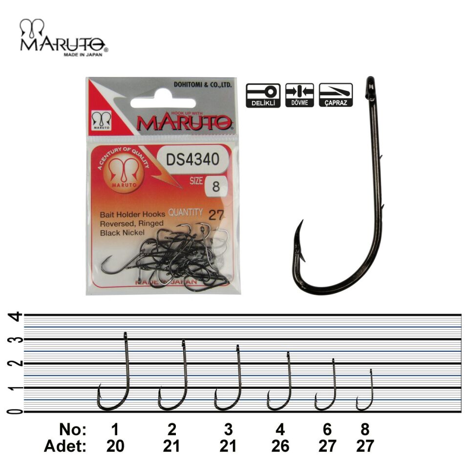 Maruto Ds4340 Black Nickel Olta İğnesi