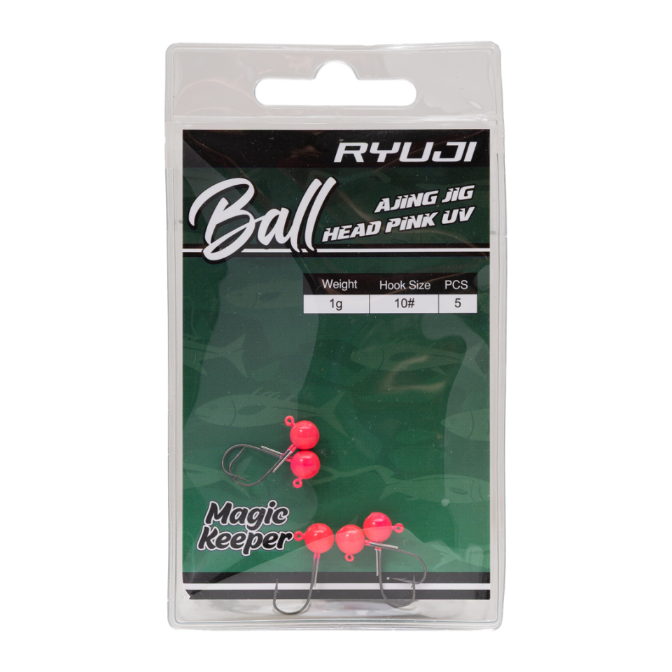 Ryuji Ball Ajing Pink UV İğne No 10 Jighead